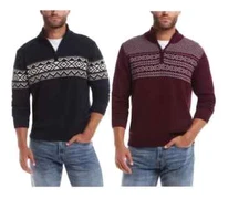 Weatherproof Vintage Men's 1/4 Zip Holiday Sweater | J43