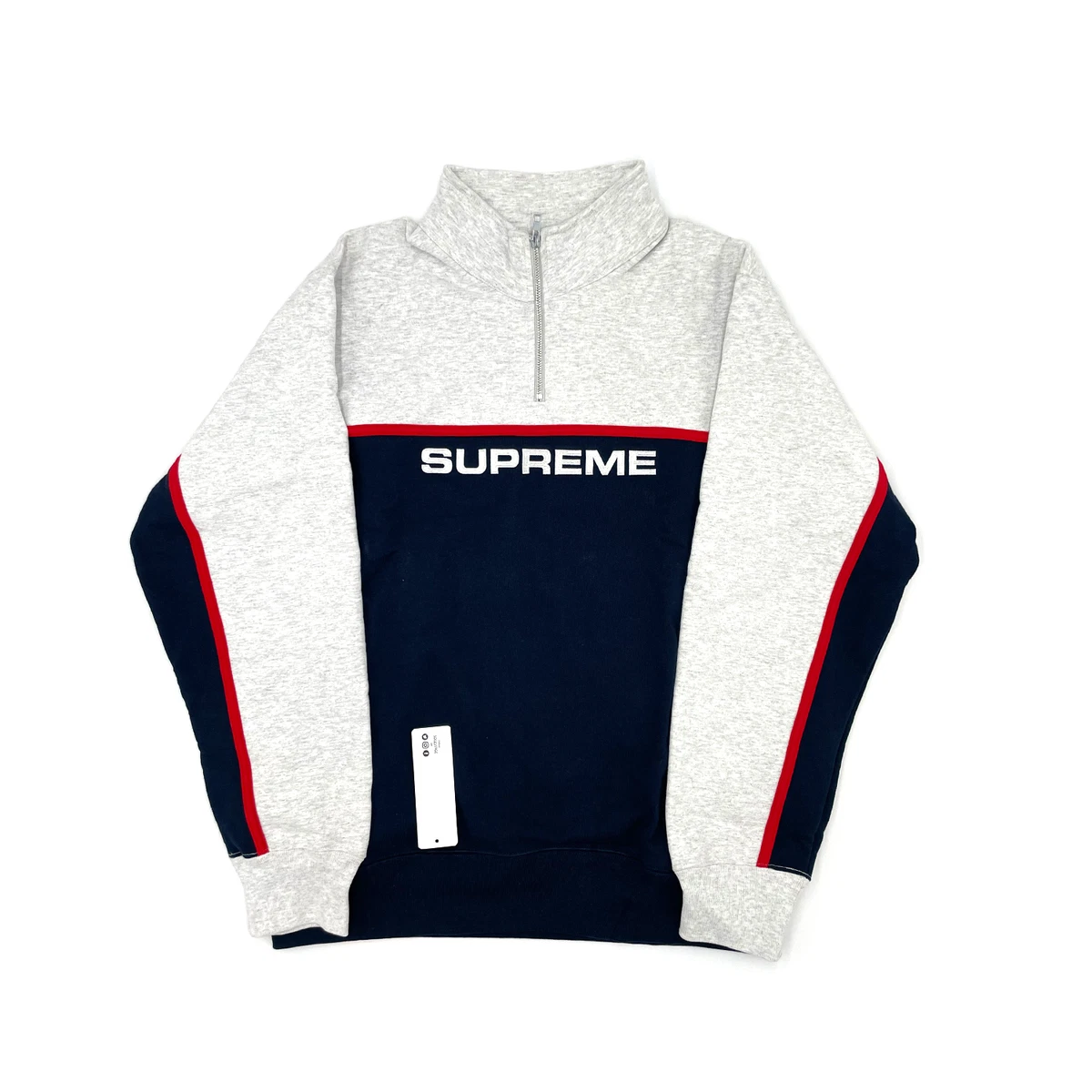 Supreme 2-Tone Half Zip Sweatshirt Navy (FW17SW16) Men's Size XL