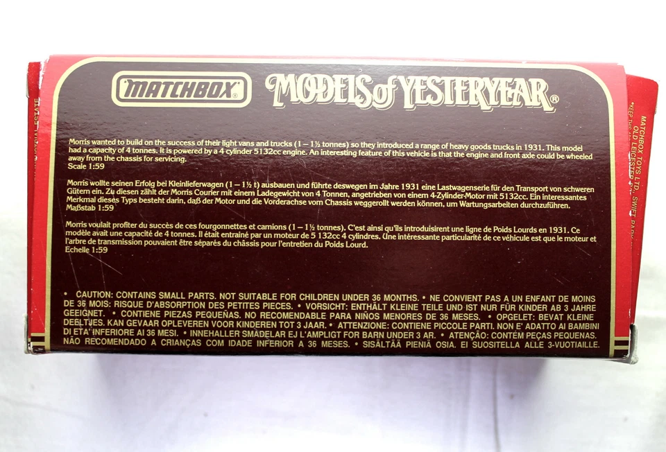 MATCHBOX MODELS OF YESTERYEAR MORRIS COURIER 1931 Weetabix Y31-B in Box. - Image 3 of 4