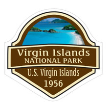 7" virgin islands national park 1956 bumper sticker decal usa made