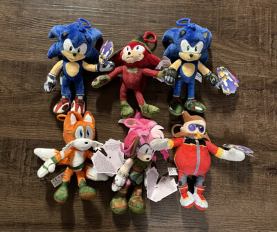 NETFLIX x SONIC The Hedgehog Prime Plush Clip  FULL Set Of 6 NEW 2023