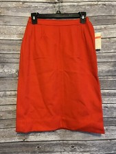 1950s VINTAGE JANTZEN RED 100 VIRGIN WOOL WIGGLE SKIRT NWT RARE