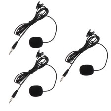 3 Pcs Lapel Microphone Clip Lavalier for Video Chat Convenient