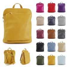 NUOVO zaino donna vera pelle italiano medio scuola viaggio tracolla uk