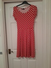 red spotty dress by bodyflirt size 10