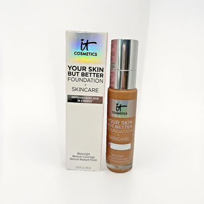 IT Cosmetics Your Skin But Better Foundation + Skincare Tan Cool 40 NIB Full Sz