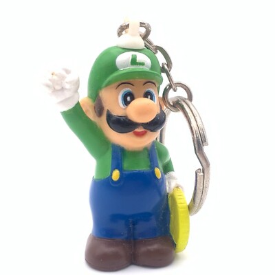 Luigi Super Mario Party 1999 Mascot Figure Keychain Soft Vintage BANPRESTO 