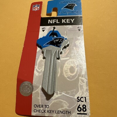 NFL  Carolina Panthers  #68 Schlage House Key Blank SC1 Uncut NFC Single Key