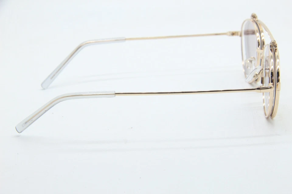 QUAY AUSTRALIA QUAY ELLE 111 CAT3 GOLD MIRROR AUTHENTIC CLIP ON SUNGLASSES 52-18 - Image 3 of 4