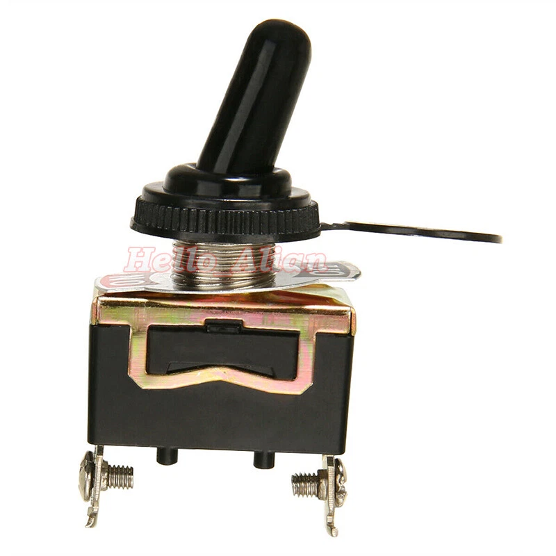 2PCS SPST 2Pin Car Boat 15A 250V ON/OFF Rocker Toggle Switch+Waterproof Boot Hot - image 3 of 4