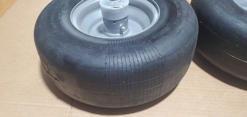 13x6.50-6 Flat Free Lawn Mower Tire Wheel Smooth Semi Pneumatic Assembly 2PCS - Picture 5 of 8