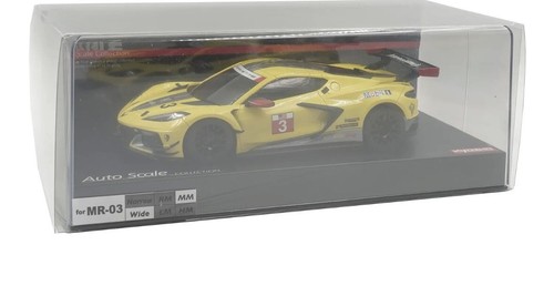 Voiture Miniature Kyosho Auto Scale MINI-Z Chevrolet Corvette C8.R Jaune - 1:27 - Prêt à Rouler