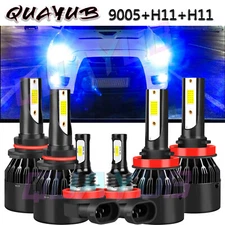 For Honda Pilot 2006-2018 6x Blue LED Headlight High Low Beam + Fog Light Bulbs