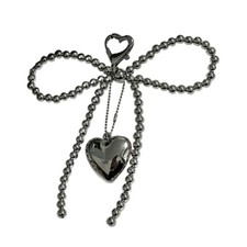 Pearls Bowknot Heart Keychain Bag Decorations Keyring Ornament Backpack Handbag