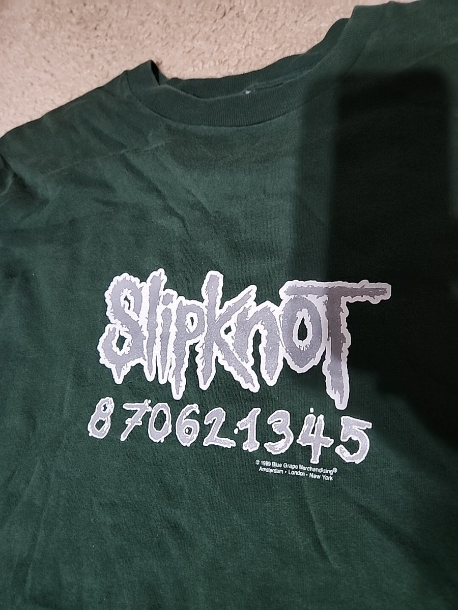 Slipknot Green 870621345 1999 Vintage Blue Grape Shirt EX Slipknot Green 870621345 1999 Vintage Blue Grape Shirt EX