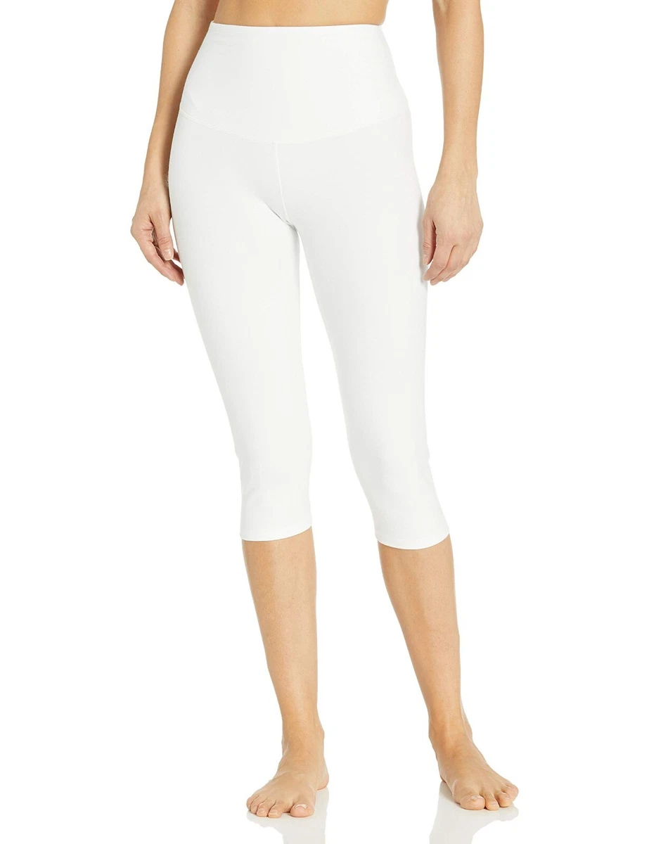 Yummie Women's Talia Capri Cotton Stretch Shapewear Legging, White, Small