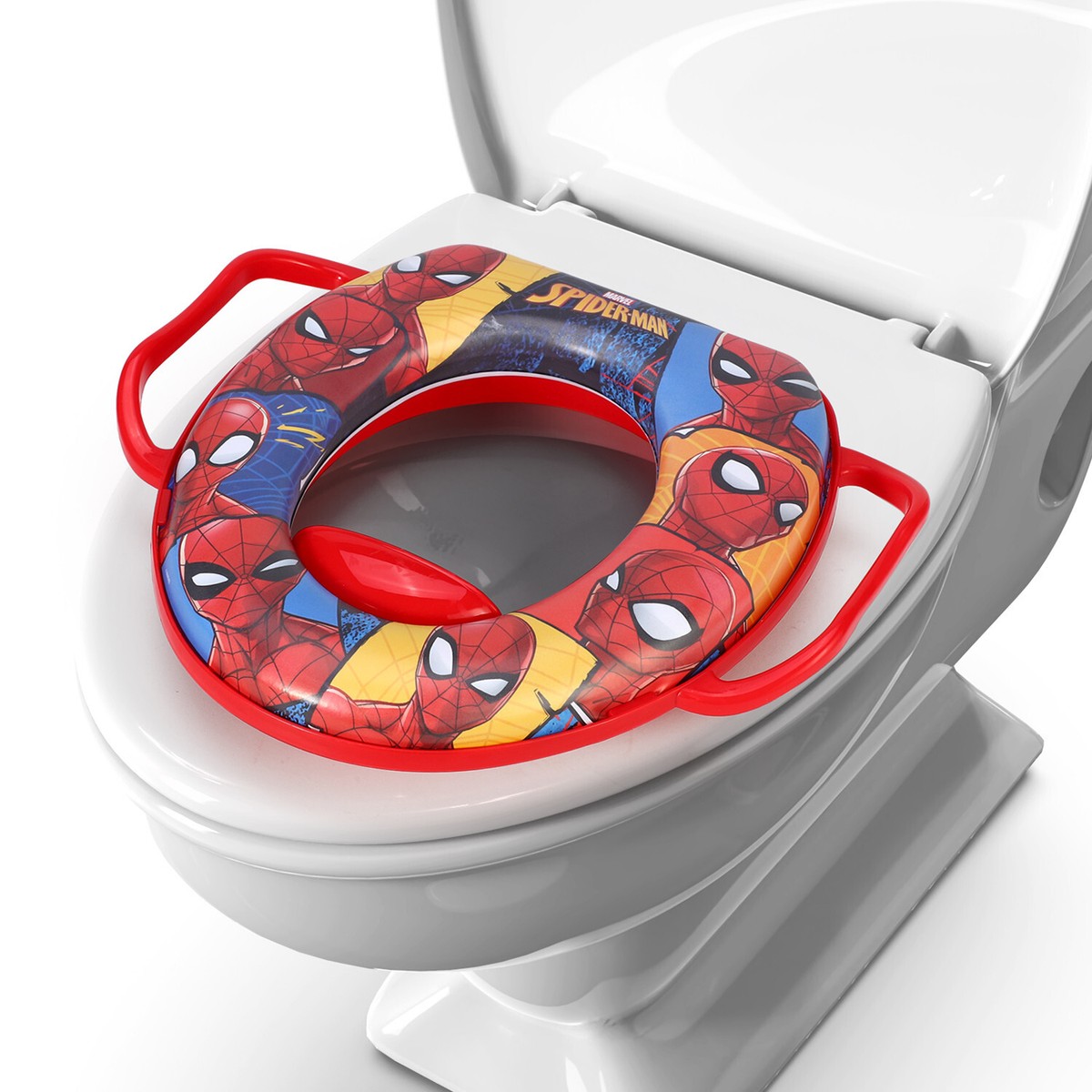 Spiderman Soft Padded Potty Toilet Training Seat with Handles for