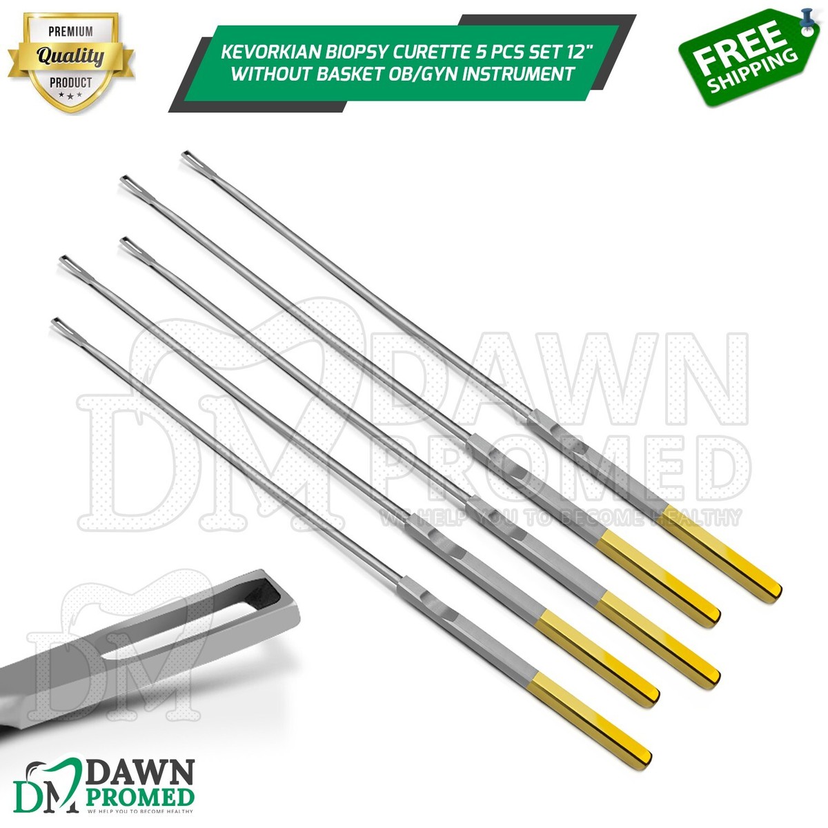 Surgical Curette Kevorkian Young Biopsy Curette #12 With Basket - OB ...