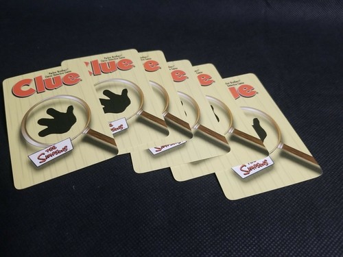 Simpsons Clue Game Replacement 6 Items Weapons Cards Mint Complete Set Parts ** - Picture 4 of 4