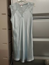 Oscar de la Renta Nightgown S Pink Label Blue Sleeveless Gown Small