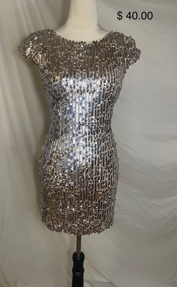 lulu sequin dress Tie Waist Midi Sequin Dress Medium / Black