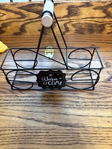 Warm & Cozy Metal Kitchen Caddie