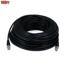 100FT RG58 BNC Male to Male Twist On Connector Coax Coaxial Cable Braided 50 Ohm