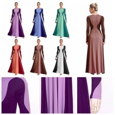 Women Dress Ballroom Dancewear Spiritual Dresses Praise Tunic Performance Robe