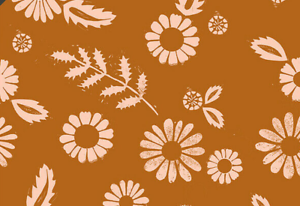 Golden Hour Daisy Ruby Star Society Fabric Warm Red