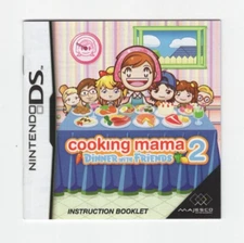 Cooking Mama 2 Dinner With Friends Nintendo DS Authentic Manual Booklet Only