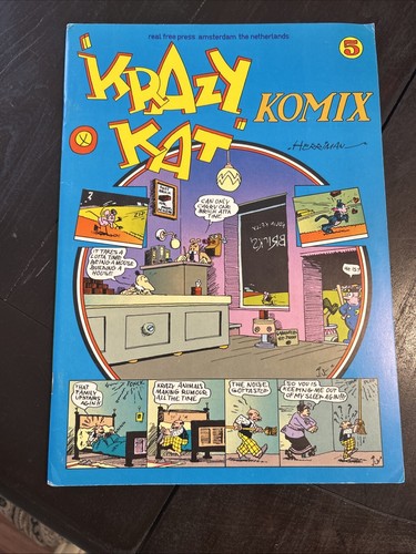 KRAZY KAT KOMIX Free Press 1974 Books 1 2 3 5 Real Free Press - Picture 9 of 10