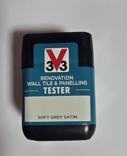 New 3V3 Renovation Wall Tile and Panelling Tester. Soft Grey Satin Paint