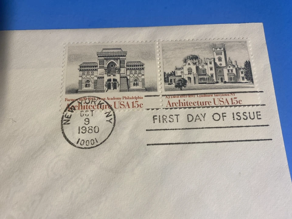 AMERICAN ARCHITECTURE - FIRST DAY OF ISSUE - 1980 -  ENVELOPE - Image 2 of 3