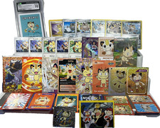 Pokémon Lot of Cards and Stickers - Meowth #52 Meowth Only Lot of 31 CRIMP ERROR