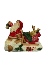 Christmas Resin Refrigerator Magnets Collectible Medium 3" Christmas Decor Santa