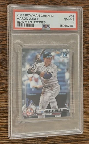 2017 Bowman Chrome Aaron Judge Mini Rookie PSA 8 NM-MT New York Yankees