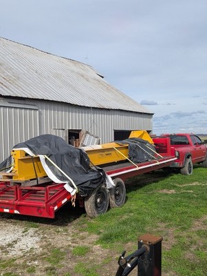 Gorbel 1 ton Free Standing motorized Jib Crane 20' span 16' under beam.