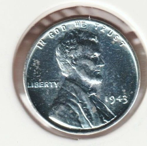 1943 WWII Lincoln Wheat Steel Penny Collectible US Collection Very Good War Coin