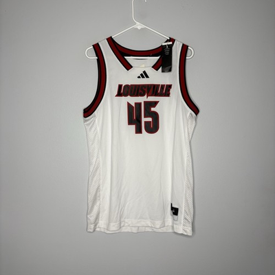 #ad #ad NEW Adidas Donovan Mitchell #45 Louisville Cardinals White Jersey Size Medium $39.99