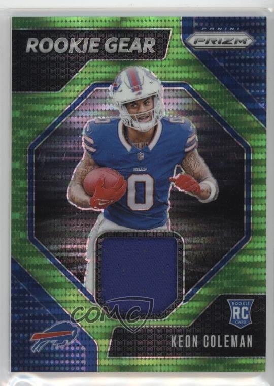 2024 Panini Prizm Rookie Gear Neon Green Pulsar Prizm Keon Coleman #RG-KCN RC