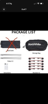 Naturehike Camping Cot Ultralight Outdoor Folding Bed Portable Single *MISSING*