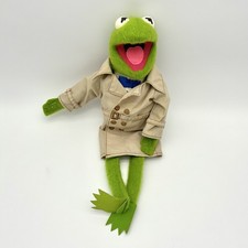 Vintage Kermit the Frog Fisher Price Dress Up Reporter Stuffed Doll Muppets 1981