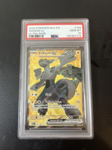 Zekrom ex 158/086 Sv: Black Bolt Holo PSA 10 GEM MINT