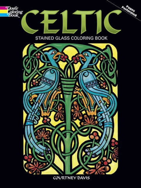 Celtic Stained Glass Coloring Book by Courtney Davis (Paperback Book)