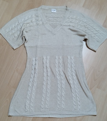 XL Stiefelkleid Pulloverkleid Strickkleid beige Just4You, Maße im Text