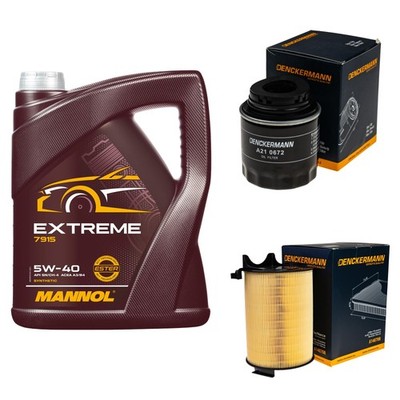 DENCKERMANN Inspektionspaket MANNOL Extreme 5W-40 5L für VW Golf VI 1.4 TSI 1.2