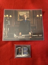 James Bond Autograph Ralph Fiennes + RARE UD Relic Shirt Swatch Card. SPECTRE!