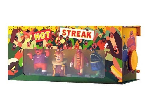 Hotstreak board game which include characters, racing track and cards
