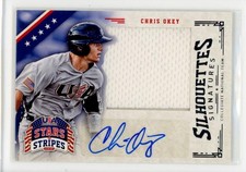 2015 Panini USA Baseball #20 Chris Okey Game Gear Materials Signatures #/99 B9