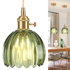 Pendant Light Fixtures,Mini Hanging Lights Green Glass Vintage Pendant Light ...